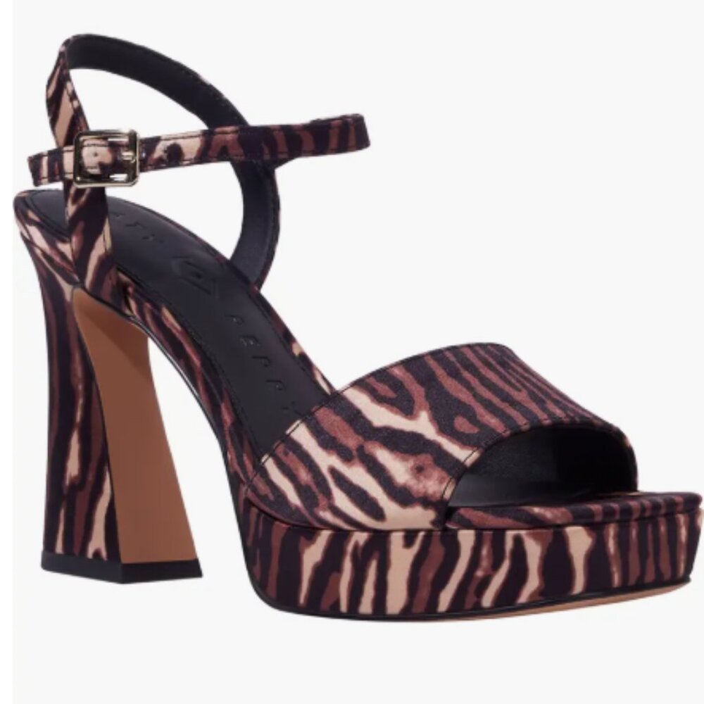 Katy Perry Liger Print Square Toe Sandal Sz 5M NIB - Picture 3 of 10
